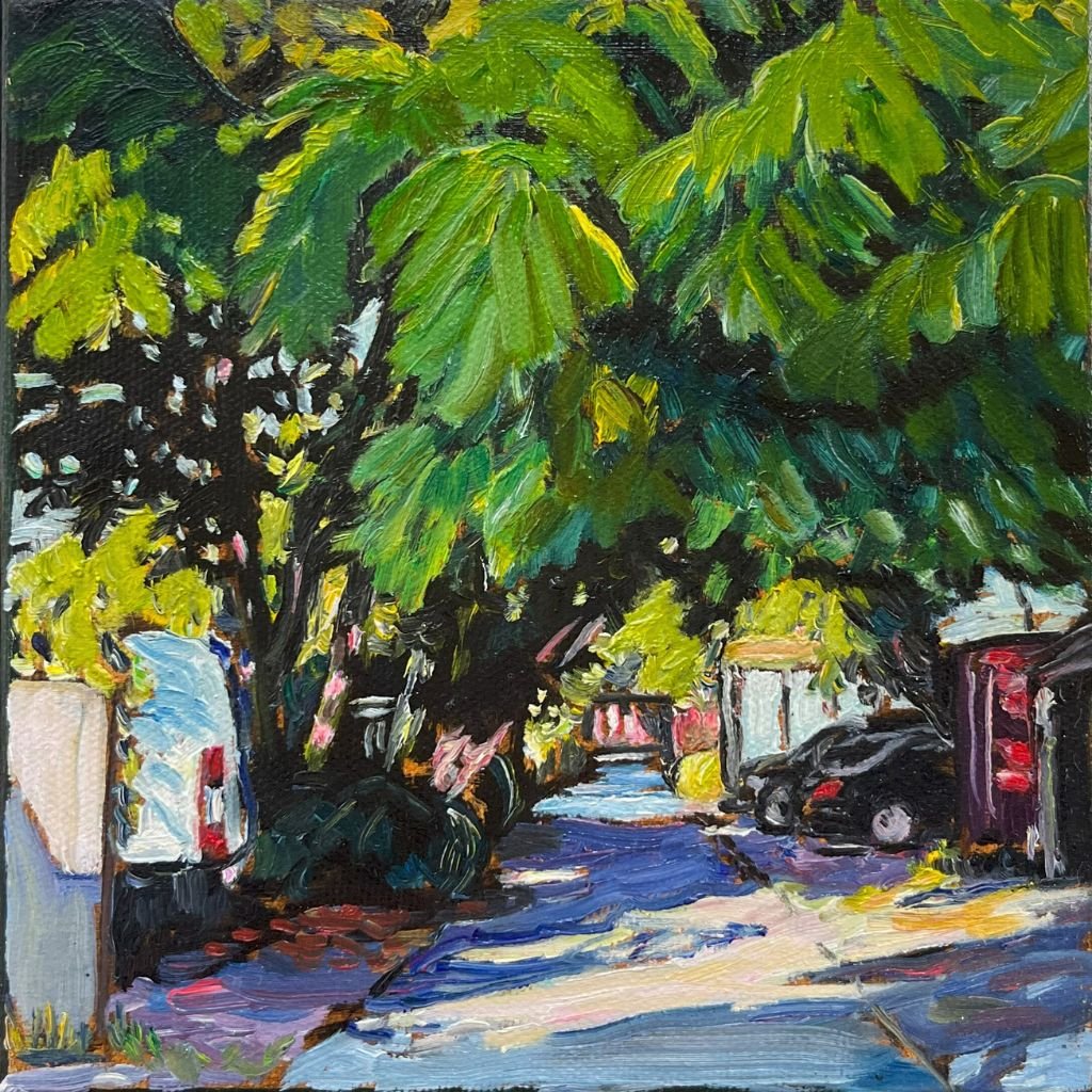 Quiet Morning - Original Oil Painting by Leslie Parker Quiet Morning - Original Oil Painting by Leslie Parker